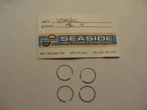 Hughes 369 MD 500 Parts. 4 Ring Center Beam Lock Rings H500 P/N US62C